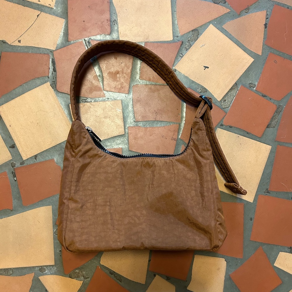 BAGGU mini nylon shoulder bag brown